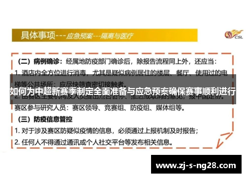 如何为中超新赛季制定全面准备与应急预案确保赛事顺利进行